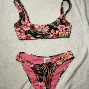 Endless Waves floral print bralette bikini size small